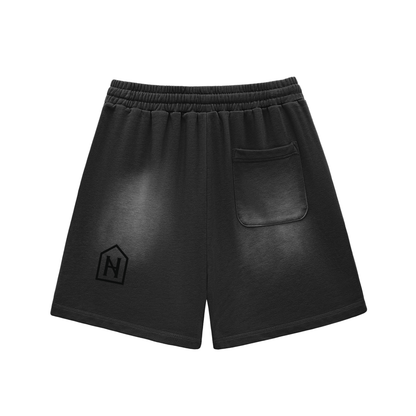 NOIRHAUS Sun Fade Raw Edge Shorts