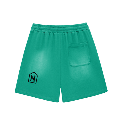 NOIRHAUS Sun Fade Raw Edge Shorts