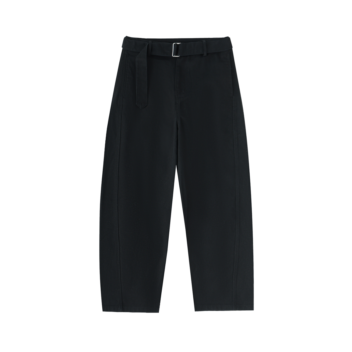 NOIRHAUS Belted Barrel-leg Chino Pants