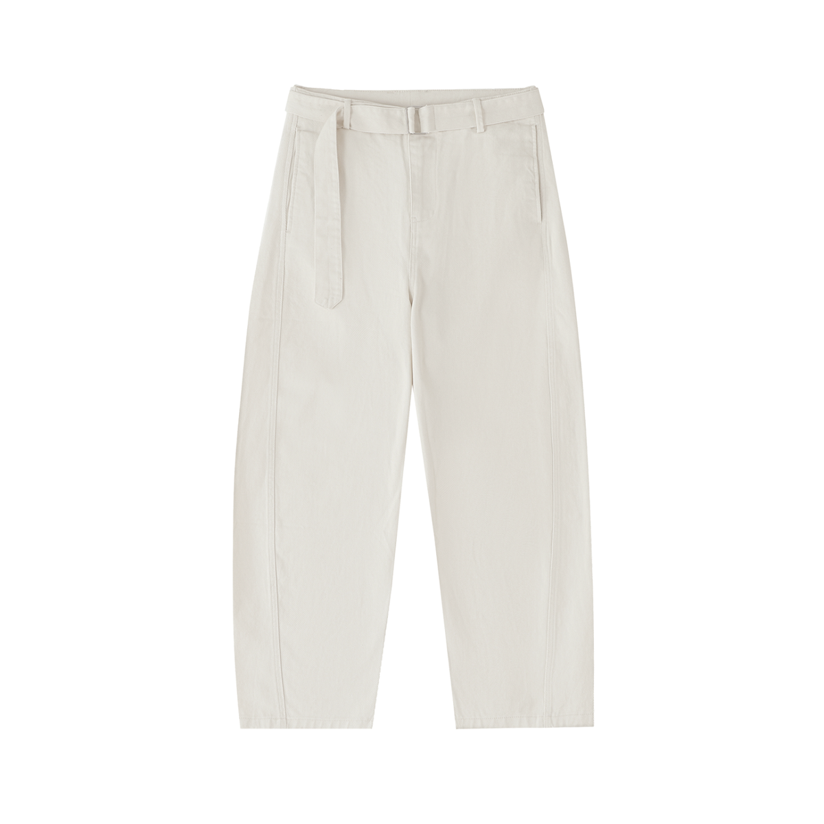 NOIRHAUS Belted Barrel-leg Chino Pants