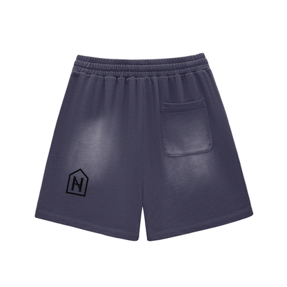 NOIRHAUS Sun Fade Raw Edge Shorts