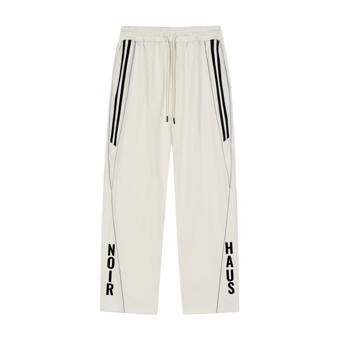 NOIRHAUS Striped Straight-Leg Sweatpants