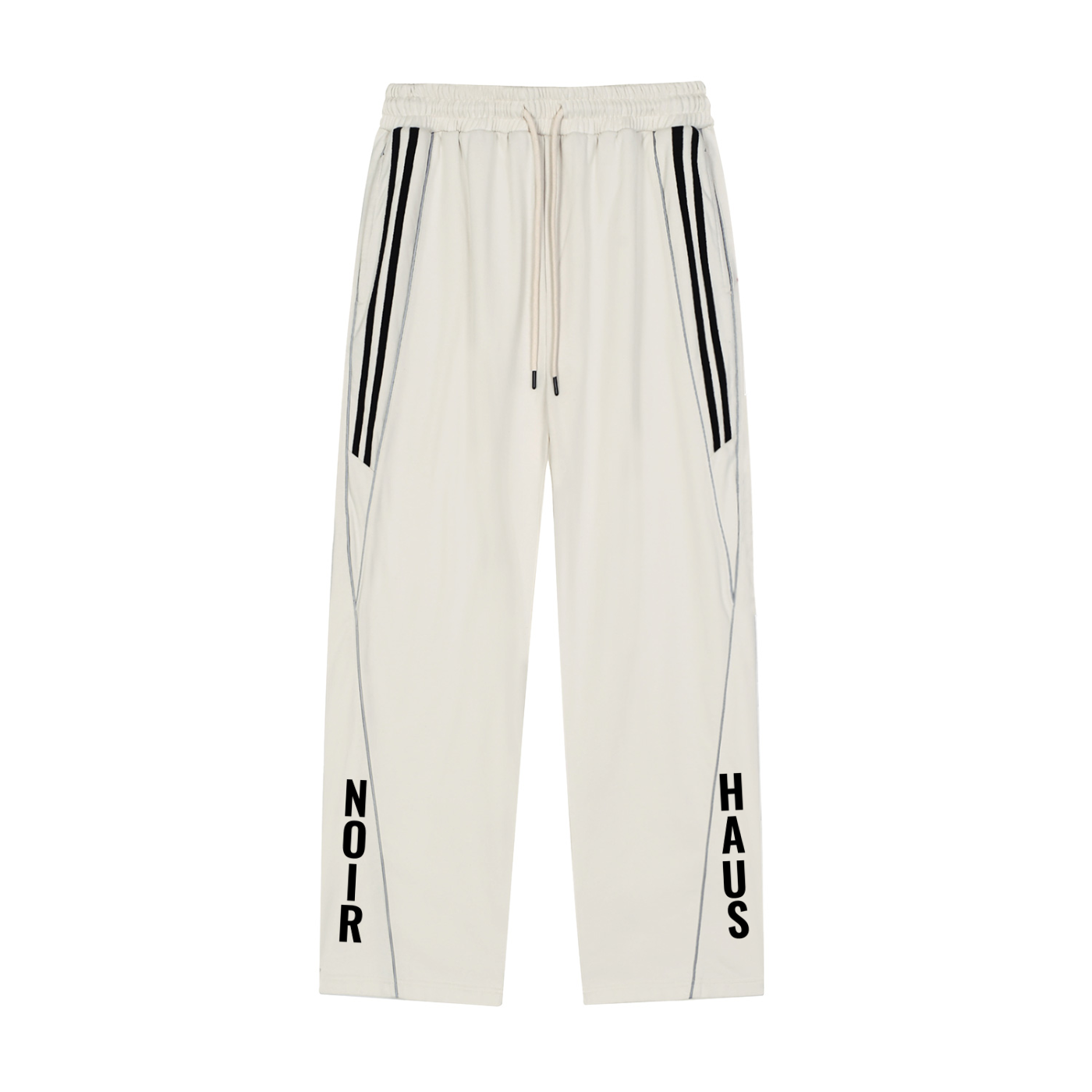 NOIRHAUS Striped Straight-Leg Sweatpants
