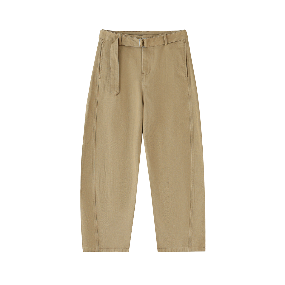 NOIRHAUS Belted Barrel-leg Chino Pants