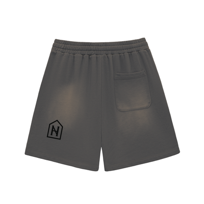NOIRHAUS Sun Fade Raw Edge Shorts
