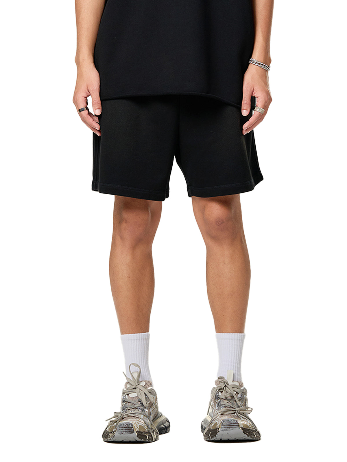 NOIRHAUS Sun Fade Raw Edge Shorts