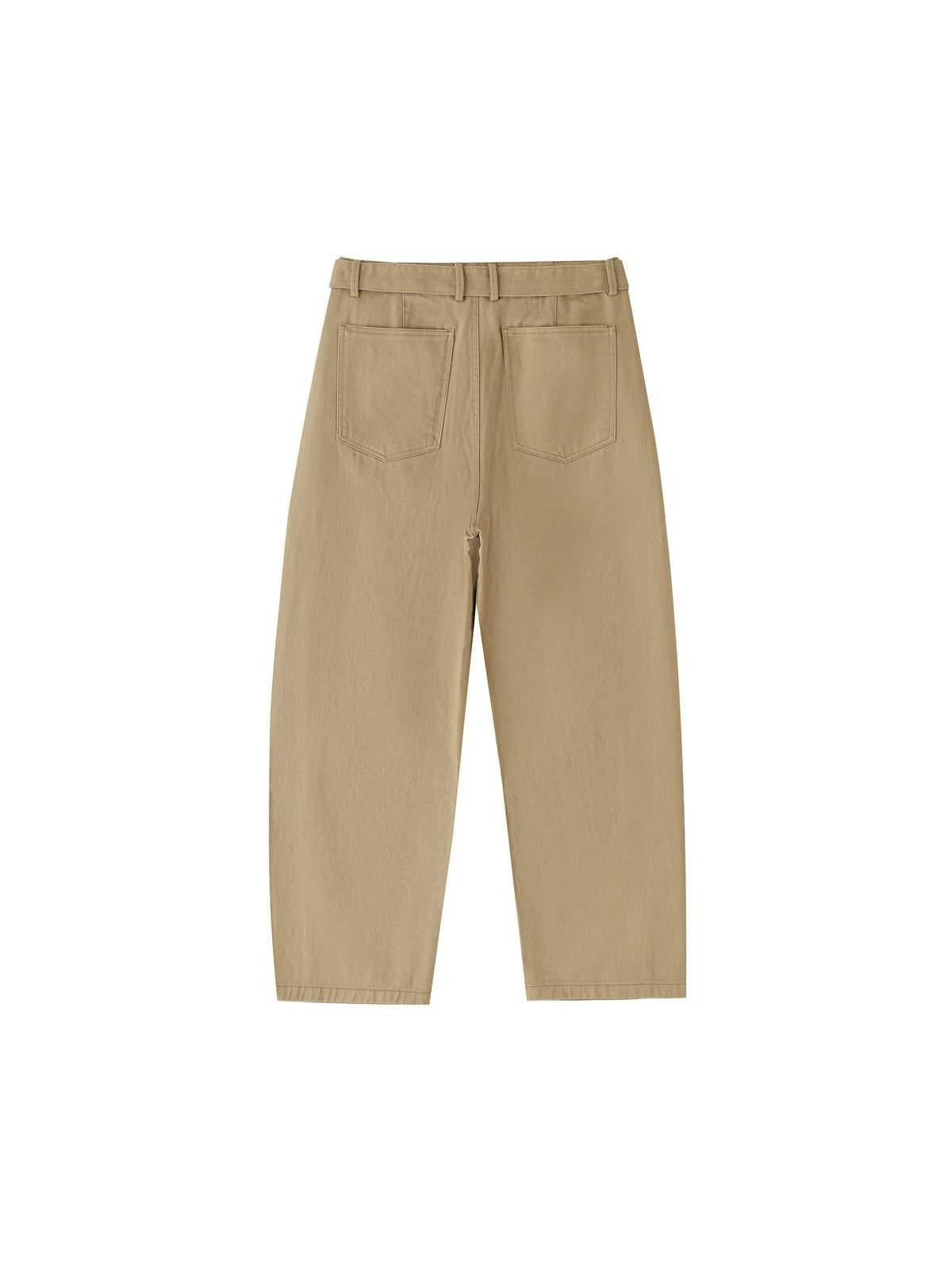 NOIRHAUS Belted Barrel-leg Chino Pants