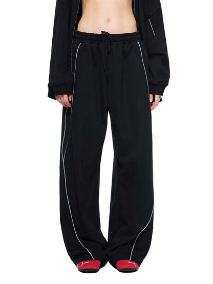 NOIRHAUS Striped Straight-Leg Sweatpants